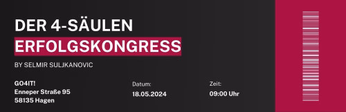 „Der 4 Säulen Erfolgskongress“ Preise & Infos (+ Bonus) Erfahrungsbericht