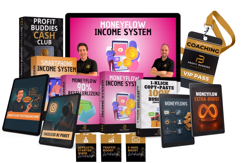 Vorschaubild zum Erfahrungsbericht: „Moneyflow Income System“ Erfahrungen (Profit Buddies)